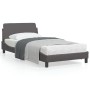 Estructura de cama con cabecero cuero sintético gris 100x200 cm de , Camas y somieres - Ref: Foro24-373141, Precio: 98,76 €, ...