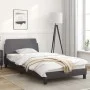 Bed frame with headboard gray synthetic leather 100x200 cm by , Beds and slatted bases - Ref: Foro24-373141, Price: 113,72 €,...
