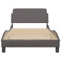 Estructura de cama con cabecero cuero sintético gris 100x200 cm de , Camas y somieres - Ref: Foro24-373141, Precio: 98,76 €, ...