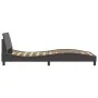 Bed frame with headboard gray synthetic leather 100x200 cm by , Beds and slatted bases - Ref: Foro24-373141, Price: 113,72 €,...