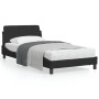 Bettgestell mit schwarzem Samtkopfteil 100x200 cm von , Betten und Lattenroste - Ref: Foro24-373134, Preis: 95,41 €, Rabatt: %