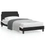 Bettgestell mit schwarz-weißem Kopfteil aus Kunstleder von , Betten und Lattenroste - Ref: Foro24-373143, Preis: 90,44 €, Rab...