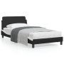 Bettgestell mit schwarz-weißem Kopfteil aus Kunstleder von , Betten und Lattenroste - Ref: Foro24-373143, Preis: 91,55 €, Rab...