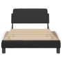 Bed frame with black and white synthetic leather headboard by , Beds and slatted bases - Ref: Foro24-373143, Price: 91,55 €, ...