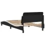 Bettgestell mit schwarz-weißem Kopfteil aus Kunstleder von , Betten und Lattenroste - Ref: Foro24-373143, Preis: 90,44 €, Rab...