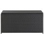 Schwarze Garten-Aufbewahrungsbox aus synthetischem Rattan, 100 x 50 x 50 cm von vidaXL, Aufbewahrungsboxen für den Außenberei...
