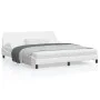 Estructura de cama cabecero cuero sintético blanco 180x200 cm de , Camas y somieres - Ref: Foro24-373239, Precio: 193,48 €, D...