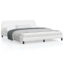 Estructura de cama cabecero cuero sintético blanco 180x200 cm de , Camas y somieres - Ref: Foro24-373239, Precio: 197,27 €, D...