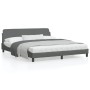 Bed frame with headboard dark gray fabric 180x200 cm by , Beds and slatted bases - Ref: Foro24-373226, Price: 207,27 €, Disco...