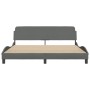 Bed frame with headboard dark gray fabric 180x200 cm by , Beds and slatted bases - Ref: Foro24-373226, Price: 207,27 €, Disco...