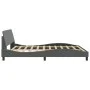 Bed frame with headboard dark gray fabric 180x200 cm by , Beds and slatted bases - Ref: Foro24-373226, Price: 202,98 €, Disco...