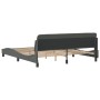 Bed frame with headboard dark gray fabric 180x200 cm by , Beds and slatted bases - Ref: Foro24-373226, Price: 207,27 €, Disco...