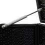 Schwarze Garten-Aufbewahrungsbox aus synthetischem Rattan, 100 x 50 x 50 cm von vidaXL, Aufbewahrungsboxen für den Außenberei...