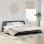 Dark gray velvet bed frame with headboard 200x200 cm by , Beds and slatted bases - Ref: Foro24-373253, Price: 173,15 €, Disco...