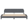 Dark gray velvet bed frame with headboard 200x200 cm by , Beds and slatted bases - Ref: Foro24-373253, Price: 176,04 €, Disco...