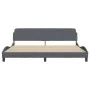 Dark gray velvet bed frame with headboard 200x200 cm by , Beds and slatted bases - Ref: Foro24-373253, Price: 173,15 €, Disco...