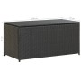 Schwarze Garten-Aufbewahrungsbox aus synthetischem Rattan, 100 x 50 x 50 cm von vidaXL, Aufbewahrungsboxen für den Außenberei...