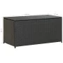 Schwarze Garten-Aufbewahrungsbox aus synthetischem Rattan, 100 x 50 x 50 cm von vidaXL, Aufbewahrungsboxen für den Außenberei...