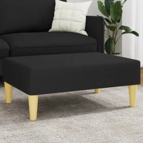 Black fabric footrest 77x55x31 cm by , Ottomans - Ref: Foro24-379555, Price: 70,39 €, Discount: %
