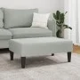 Light gray velvet footstool 77x55x31 cm by , Ottomans - Ref: Foro24-379557, Price: 56,76 €, Discount: %