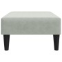 Hellgrauer Samt-Fußhocker 77x55x31 cm von , Osmanen - Ref: Foro24-379557, Preis: 56,76 €, Rabatt: %