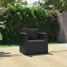 Armchair with black synthetic rattan cushions by vidaXL, Modular outdoor sofas - Ref: Foro24-46555, Price: 128,07 €, Discount: %