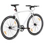 Bicicleta de piñón fijo blanco y negro 700c 55 cm