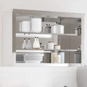 Küchenwandschrank mit Edelstahlregalen von , Lebensmittelbehälter - Ref: Foro24-376447, Preis: 206,76 €, Rabatt: %