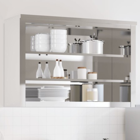 Küchenwandschrank mit Edelstahlregalen von , Lebensmittelbehälter - Ref: Foro24-376447, Preis: 209,81 €, Rabatt: %
