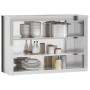 Armario de pared de cocina con estantes acero inoxidable