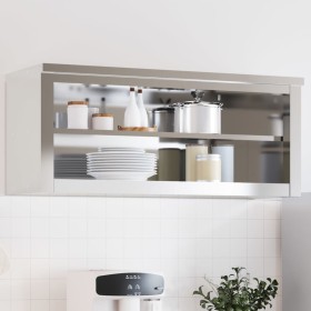 Küchenwandschrank mit Edelstahlregal von , Lebensmittelbehälter - Ref: Foro24-376445, Preis: 143,40 €, Rabatt: %