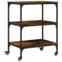 Carrito de cocina madera ingeniería roble ahumado 60x41x76 cm de , Carros de cocina y comedor - Ref: Foro24-842303, Precio: 6...