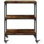 Carrito de cocina madera ingeniería roble ahumado 60x41x76 cm de , Carros de cocina y comedor - Ref: Foro24-842303, Precio: 6...