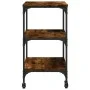 Carrito de cocina madera ingeniería roble ahumado 60x41x76 cm de , Carros de cocina y comedor - Ref: Foro24-842303, Precio: 6...