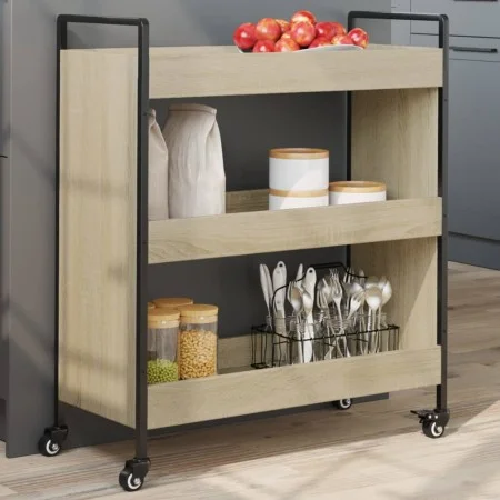 Sonoma oak engineered wood kitchen cart 70x30x82 cm by , Kitchen and dining carts - Ref: Foro24-842317, Price: 59,64 €, Disco...