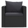 Sessel mit schwarzen synthetischen Rattankissen von vidaXL, Modulare Sofas für den Außenbereich - Ref: Foro24-46555, Preis: 1...