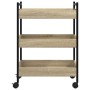 Küchenwagen aus Sonoma-Eiche-Holzwerkstoff, 50 x 30 x 70 cm von , Küchen- und Speisewagen - Ref: Foro24-842357, Preis: 52,82 ...