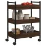 Oak brown engineered wood kitchen cart 50x30x70 cm by , Kitchen and dining carts - Ref: Foro24-842360, Price: 49,65 €, Discou...
