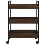 Oak brown engineered wood kitchen cart 50x30x70 cm by , Kitchen and dining carts - Ref: Foro24-842360, Price: 49,65 €, Discou...