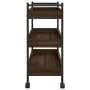 Oak brown engineered wood kitchen cart 50x30x70 cm by , Kitchen and dining carts - Ref: Foro24-842360, Price: 49,65 €, Discou...