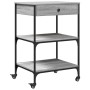 Sonoma grauer Küchenwagen aus Holzwerkstoff, 60 x 48 x 89,5 cm von , Küchen- und Speisewagen - Ref: Foro24-842374, Preis: 79,...