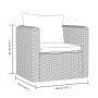 Armchair with black synthetic rattan cushions by vidaXL, Modular outdoor sofas - Ref: Foro24-46555, Price: 175,00 €, Discount: %