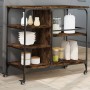 Smoked oak engineered wood kitchen cart 100x45x89.5cm by , Kitchen and dining carts - Ref: Foro24-842383, Price: 96,01 €, Dis...