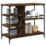 Smoked oak engineered wood kitchen cart 100x45x89.5cm by , Kitchen and dining carts - Ref: Foro24-842383, Price: 96,01 €, Dis...