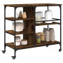 Smoked oak engineered wood kitchen cart 100x45x89.5cm by , Kitchen and dining carts - Ref: Foro24-842383, Price: 96,01 €, Dis...