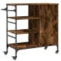 Carrito de cocina de madera roble ahumado 87,5x38,5x84,5 cm de , Carros de cocina y comedor - Ref: Foro24-842388, Precio: 100...