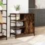 Carrito de cocina de madera roble ahumado 87,5x38,5x84,5 cm de , Carros de cocina y comedor - Ref: Foro24-842388, Precio: 100...