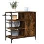 Carrito de cocina de madera roble ahumado 87,5x38,5x84,5 cm de , Carros de cocina y comedor - Ref: Foro24-842388, Precio: 100...