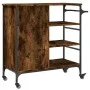 Carrito de cocina de madera roble ahumado 87,5x38,5x84,5 cm de , Carros de cocina y comedor - Ref: Foro24-842388, Precio: 100...