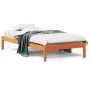 Sofá cama de madera maciza de pino marrón cera 90x200 cm de , Camas y somieres - Ref: Foro24-844405, Precio: 56,30 €, Descuen...